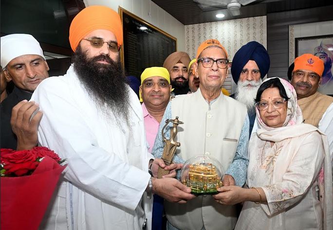 Haryana Governor Prof. Asim Kumar Ghosh paid obeisance at Gurudwara Nada Sahib.